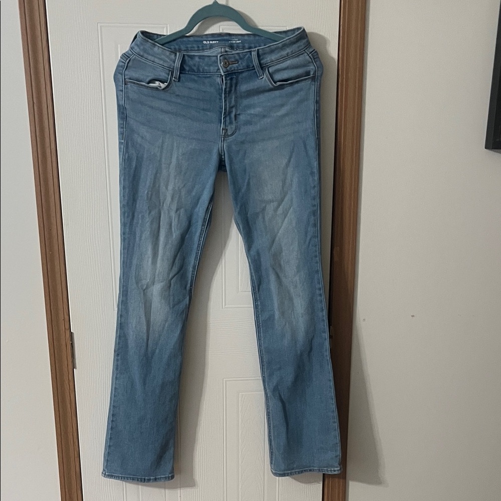 Old Navy mid-rise Women's Boot Cut Jeans in Light Blue